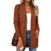 Zeagoo Cardigan Sweaters for Women Open Front Cardigans Long Sleeve Sweater(Orange)