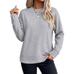 Zeagoo Womens Sweaters Crewneck Long Sleeve Pullover Tops(Light Grey)