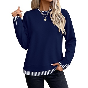 Zeagoo Womens Sweaters Crewneck Long Sleeve Pullover Tops(Navy Blue)