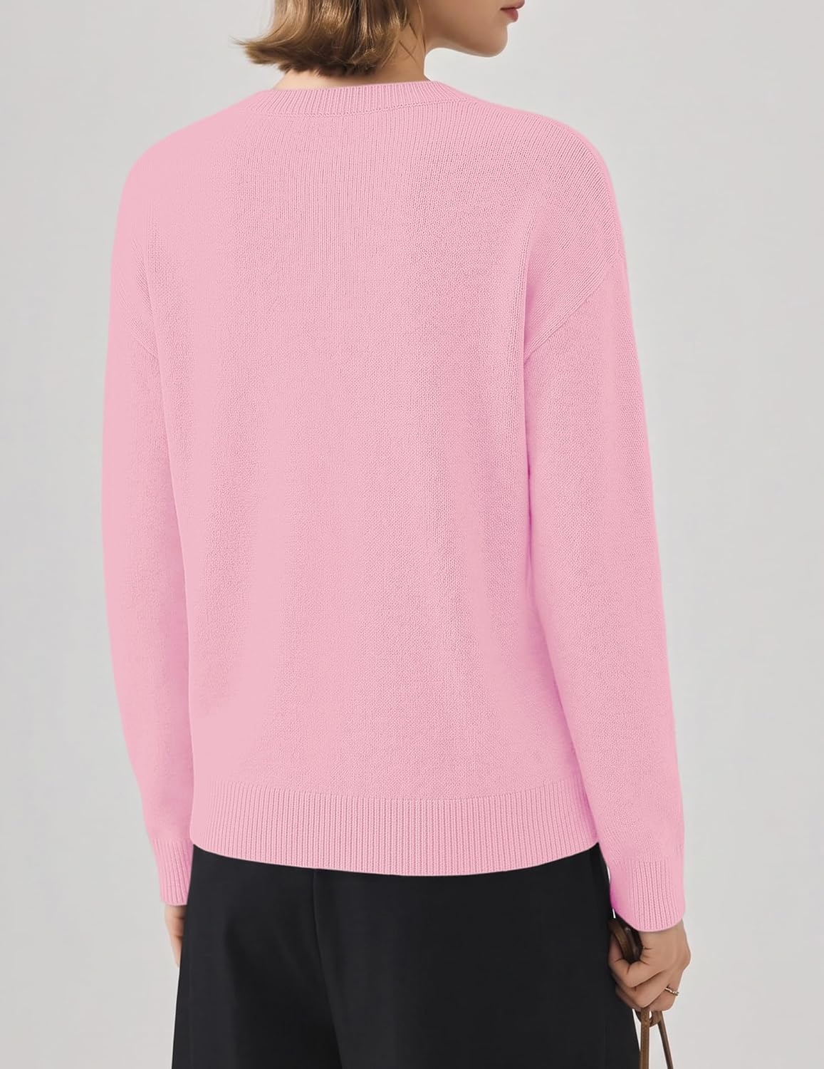 image:imageZeagoo Wool Blend Cardigan Sweaters for Women 2026 Casual Fall OutfitsPink