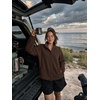 Zeagoo Fleece Jackets for Women Fall Clothe Button Winter Coat with Pockets(Brown)
