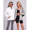 Zeagoo Fleece Jackets for Women Fall Clothe Button Winter Coat with Pockets(Light Grey)