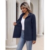 Zeagoo Fleece Jackets for Women Fall Clothe Button Winter Coat with Pockets(Navy Blue)
