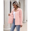 Zeagoo Fleece Jackets for Women Fall Clothe Button Winter Coat with Pockets(Pink)