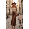 Zeagoo Long Sleeve Shirts for Women Going Out Tops Fall Scoop Neck Tshirts(Khaki)