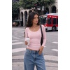 Zeagoo Long Sleeve Shirts for Women Going Out Tops Fall Scoop Neck Tshirts(Pink)