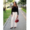 Zeagoo Long Sleeve Shirts for Women Lace Top Button Up Blouse Dressy Casual(Black)
