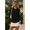 Zeagoo Long Sleeve Shirts for Women Lace Top Button Up Blouse Dressy Casual(Black)