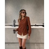 Zeagoo Long Sleeve Shirts for Women Lace Top Button Up Blouse Dressy Casual(Carame)