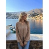 Zeagoo Long Sleeve Shirts for Women Lace Top Button Up Blouse Dressy Casual(Khaki)