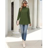 Zeagoo Long Sleeve Shirts for Women Turtleneck Work Casual Tunic Tops(Army Green)