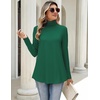 Zeagoo Long Sleeve Shirts for Women Turtleneck Work Casual Tunic Tops(Green)