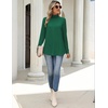 Zeagoo Long Sleeve Shirts for Women Turtleneck Work Casual Tunic Tops(Green)