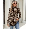 Zeagoo Long Sleeve Shirts for Women Turtleneck Work Casual Tunic Tops(Leopard Print-pa222)
