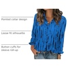 Zeagoo Women Blouses Chiffon Long Sleeve Button Down Shirts Business Tops(Blue Black)