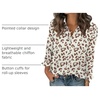 Zeagoo Women Blouses Chiffon Long Sleeve Button Down Shirts Business Tops(Leopard Apricot)