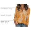 Zeagoo Women Blouses Chiffon Long Sleeve Button Down Shirts Business Tops(Mandala Pattern)