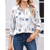 Zeagoo Women Blouses Chiffon Long Sleeve Button Down Shirts Business Tops(Mandala Pattern)