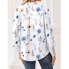 Zeagoo Women Blouses Chiffon Long Sleeve Button Down Shirts Business Tops(White Floral)