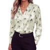 Zeagoo Women Satin Silk Blouses V Neck Long Sleeve Button Down Shirts Tops(Dh1018)