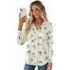 Zeagoo Women Satin Silk Blouses V Neck Long Sleeve Button Down Shirts Tops(Dh1018)
