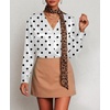 Zeagoo Women Satin Silk Blouses V Neck Long Sleeve Button Down Shirts Tops(Jh592)