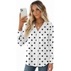 Zeagoo Women Satin Silk Blouses V Neck Long Sleeve Button Down Shirts Tops(Jh592)