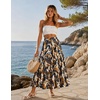 Zeagoo Women’s Chiffon Elastic High Waist Pleated Maxi Skirt with Pockets(Cx354)