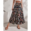 Zeagoo Women’s Chiffon Elastic High Waist Pleated Maxi Skirt with Pockets(Mz951)
