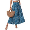 Zeagoo Women’s Chiffon Elastic High Waist Pleated Maxi Skirt with Pockets(Wf164)