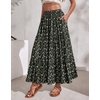 Zeagoo Women’s Chiffon Elastic High Waist Pleated Maxi Skirt with Pockets(Xh577)