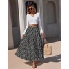 Zeagoo Women’s Chiffon Elastic High Waist Pleated Maxi Skirt with Pockets(Xh581)