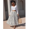 Zeagoo Women’s Chiffon Elastic High Waist Pleated Maxi Skirt with Pockets(Xh583)