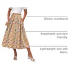 Zeagoo Women’s Midi Skirts High Waisted Pleated A-Line Swing Skirts Summer Long Skirts with Pockets(Colorful Floral)