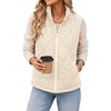 Zeagoo Womens Puffer Vest Lightweight Quilted Coat Sleeveless Jackets(Beige)