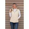 Zeagoo Womens Puffer Vest Lightweight Quilted Coat Sleeveless Jackets(Beige)