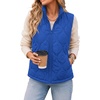 Zeagoo Womens Puffer Vest Lightweight Quilted Coat Sleeveless Jackets(Blue)