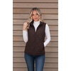 Zeagoo Womens Puffer Vest Lightweight Quilted Coat Sleeveless Jackets(Brown)