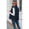 Zeagoo Womens Puffer Vest Lightweight Quilted Coat Sleeveless Jackets(Navy)