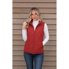 Zeagoo Womens Puffer Vest Lightweight Quilted Coat Sleeveless Jackets(Red)
