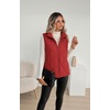 Zeagoo Womens Puffer Vest Lightweight Quilted Coat Sleeveless Jackets(Red)