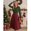 Zeagoo Womens Sweaters Long Sleeve Polo V Neck Knitted Business Casual Tops(Army Green)