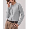 Zeagoo Wool Blend Cardigan Sweaters for Women 2026 Casual Fall Outfits(02 Grey)