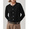 Zeagoo Wool Blend Cardigan Sweaters for Women 2026 Casual Fall Outfits(03 Black)