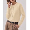 Zeagoo Wool Blend Cardigan Sweaters for Women 2026 Casual Fall Outfits(Apricot)