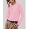Zeagoo Wool Blend Cardigan Sweaters for Women 2026 Casual Fall Outfits(Pink)