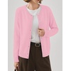 Zeagoo Wool Blend Cardigan Sweaters for Women 2026 Casual Fall Outfits(Pink)