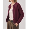 Zeagoo Wool Blend Cardigan Sweaters for Women 2026 Casual Fall Outfits(Wine Red)