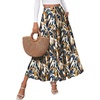 Zeagoo Women’s Chiffon Elastic High Waist Pleated Maxi Skirt with Pockets(Cx354)