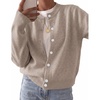 Zeagoo Wool Blend Cardigan Sweaters for Women 2026 Casual Fall Outfits(01 Camel)